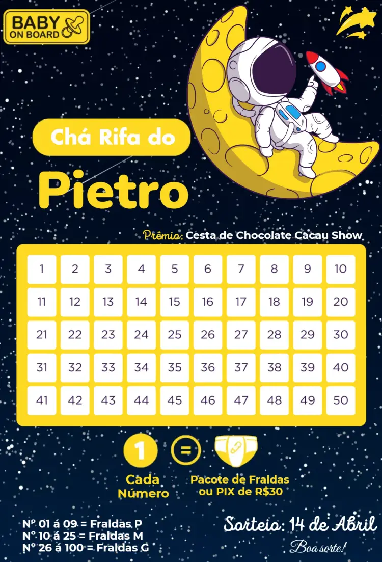 Convite Bebê a bordo editável e personalizável