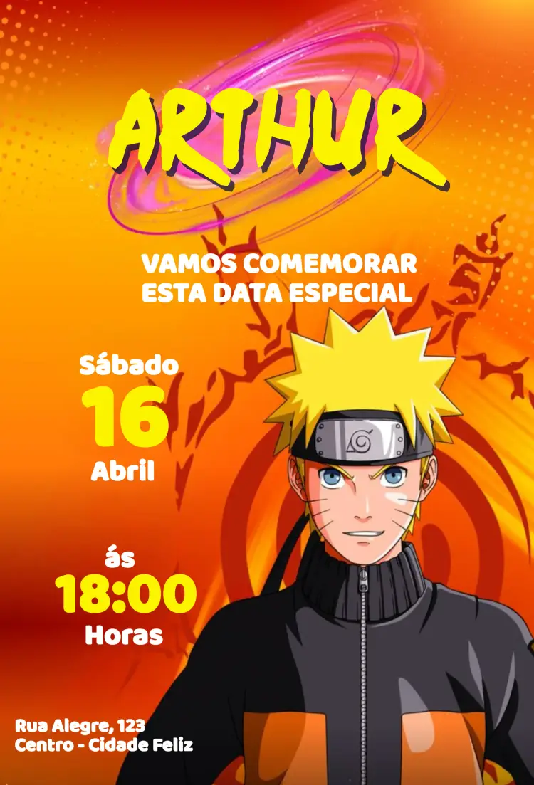 Convite Naruto Selo