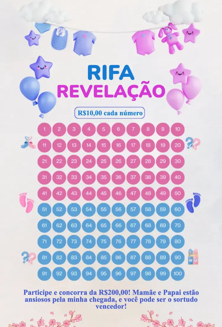 Convite Rifa revelação
