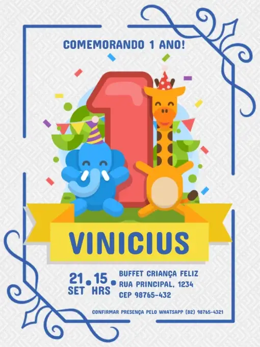 Primeiro Ano Menino Delicado Masculino