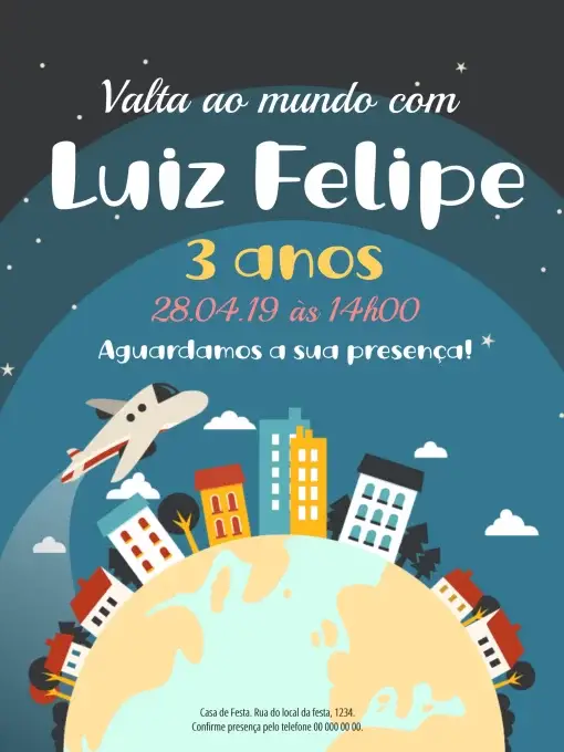 Volta Ao Mundo Personalizado