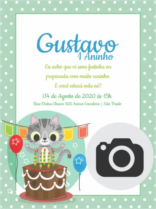 1 Aninho Gatinho Balões