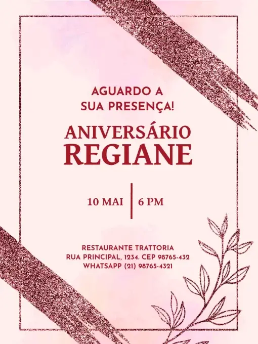Adulto Glam Rosa Delicado