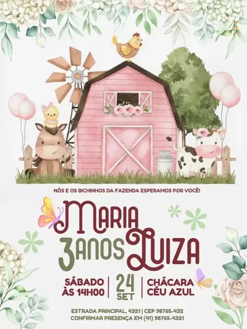 Virtual Fazendinha Rosa Festa