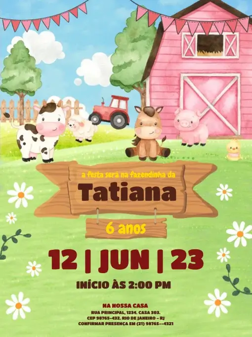 Virtual Fazendinha Rosa Animal