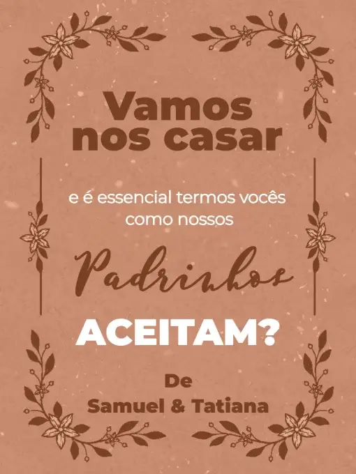 Casamento Para Padrinhos Delicado Marrom