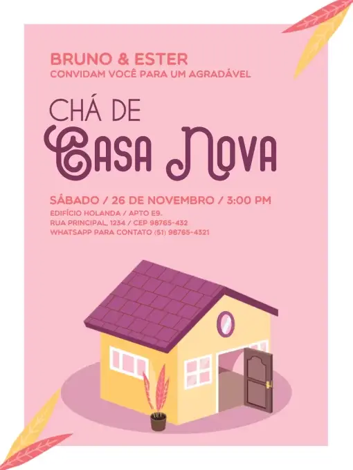 Chá De Casa Nova Modelo Delicado