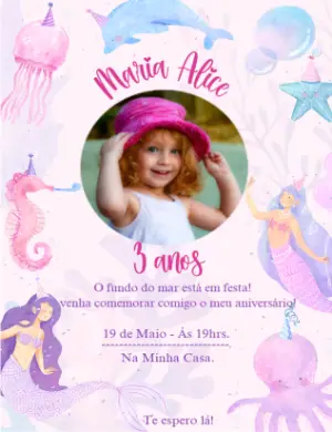 Fundo Do Mar Com Foto Menina