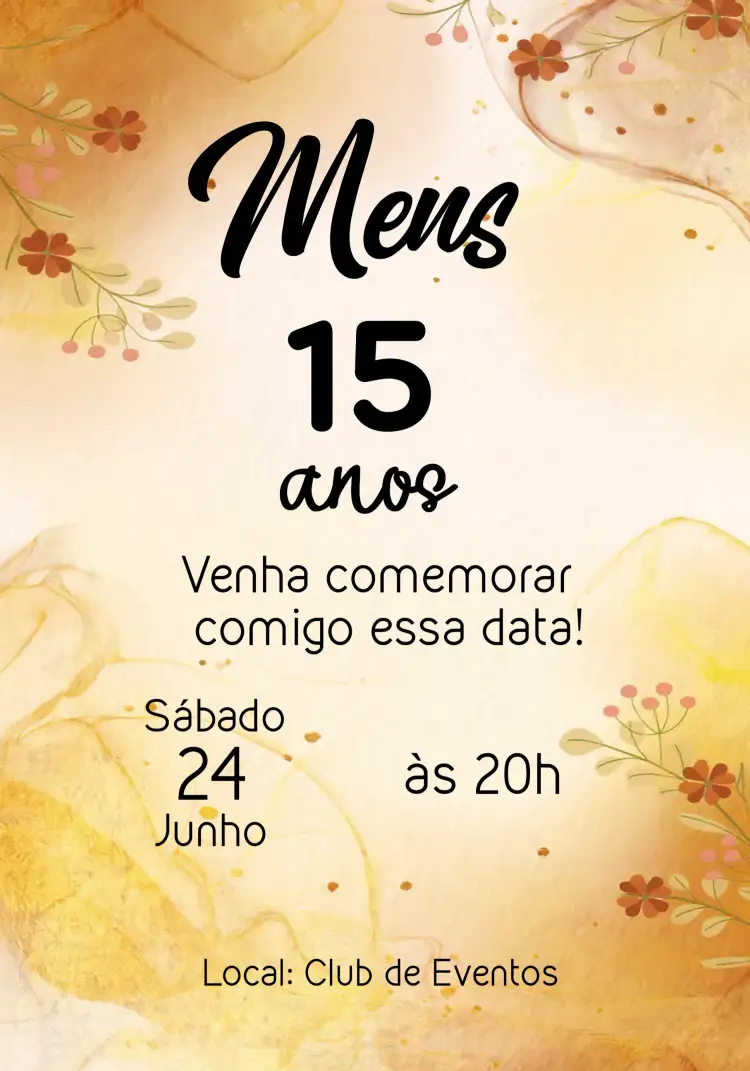Convite 15 Anos Azul – tema 15 anos moderno, elegante, azul, minimalista, jovem