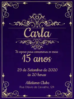 15 Anos - Azul Com Arabescos Dourados Festa