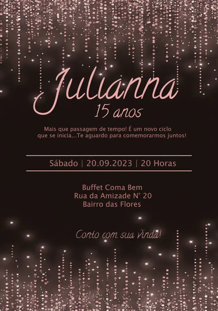 Convite 15 Anos Azul – tema 15 anos azul, moderno, elegante, jovem, minimalista