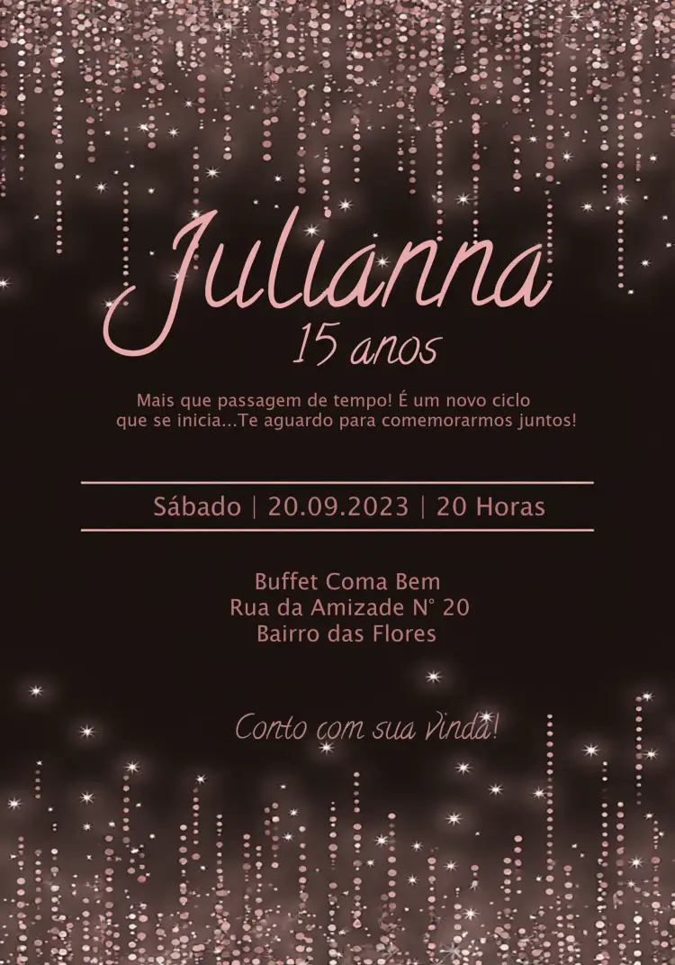 Convite 15 Anos Azul