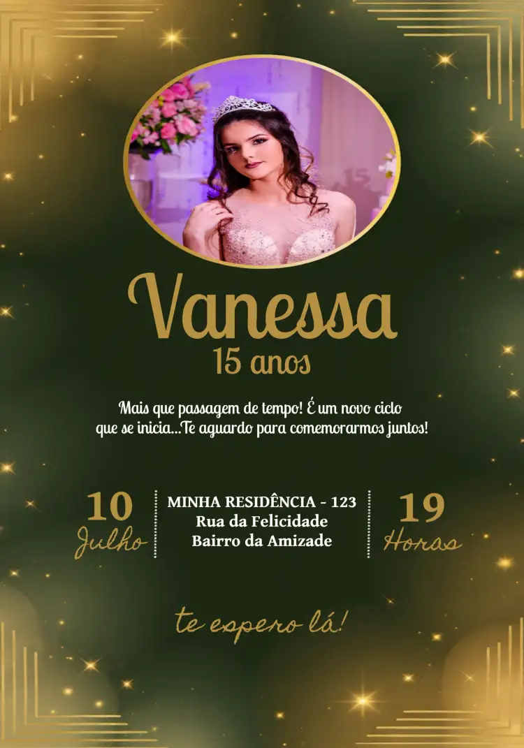 Convite 15 Anos Com Foto Rosa – tema 15 anos rosa, moderno, elegante, delicado, festivo
