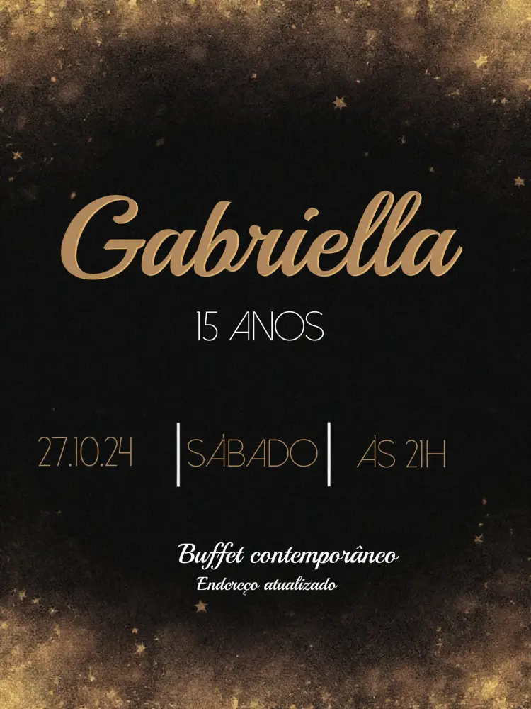 Convite 15 Anos Glitter Nome