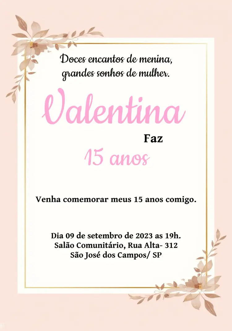 Convite 15 Anos Glitter Preto – tema 15 anos glamouroso, preto e dourado, moderno, elegante, brilho