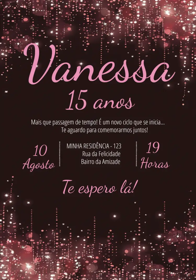 Convite 15 Anos Laranja