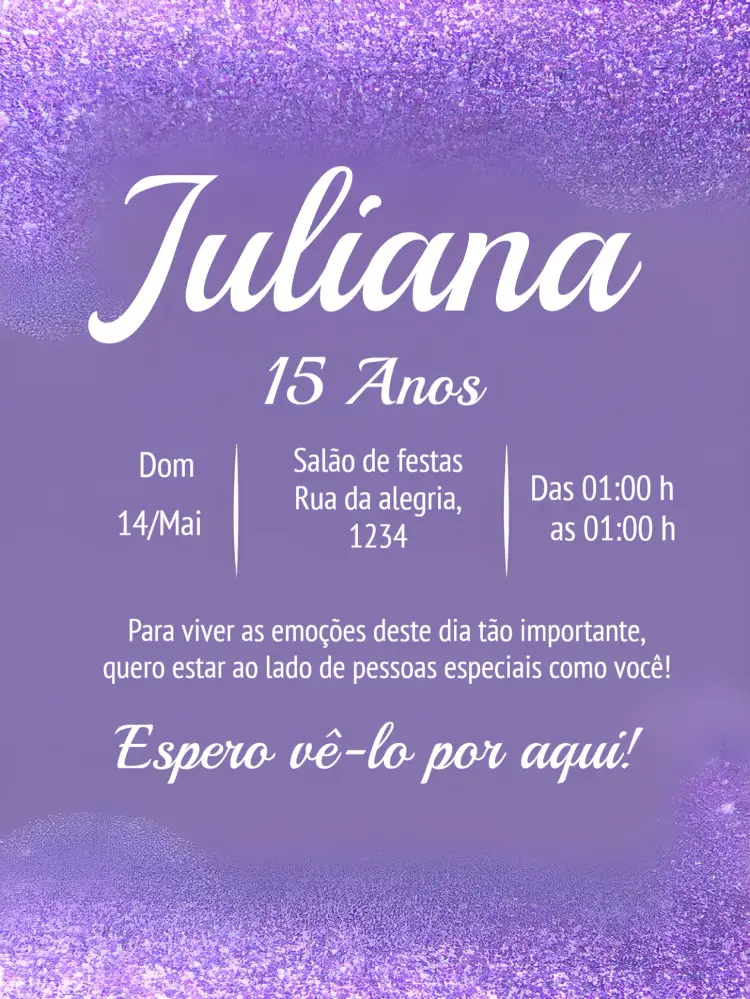 Convite 15 Anos Laranja – tema 15 anos vibrante, moderno, jovem, colorido, alegre