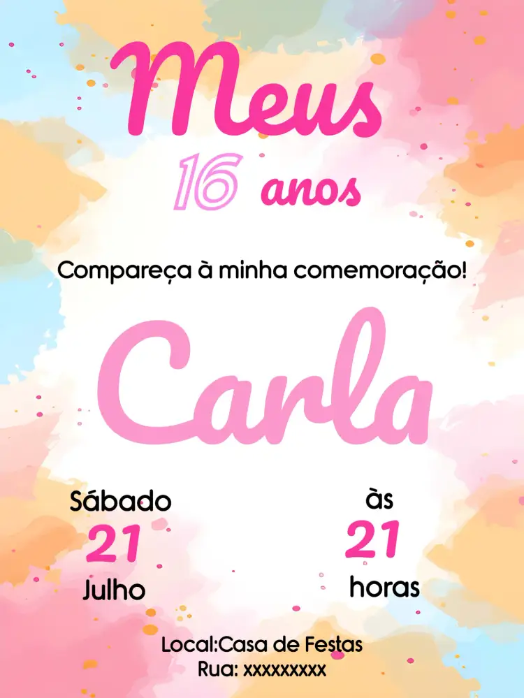 Convite 15 Anos Marrom – tema Aniversário moderno, elegante, minimalista, neutro, boho
