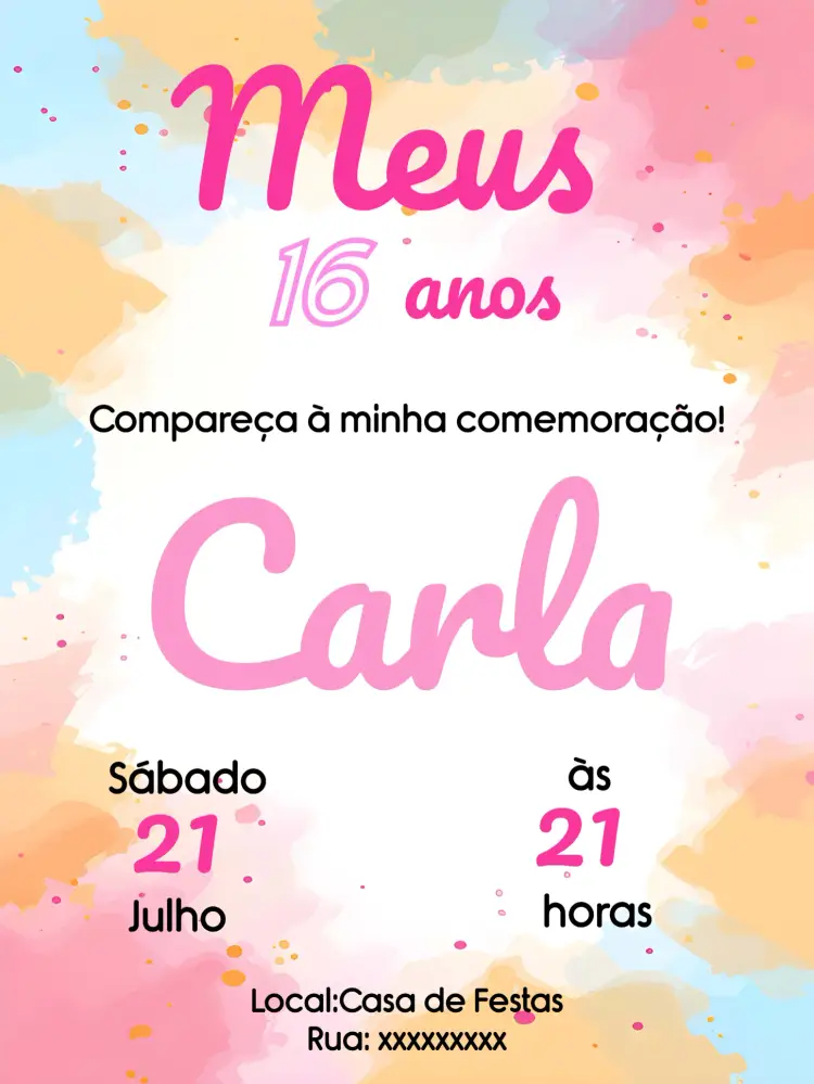 Convite 15 Anos Marrom