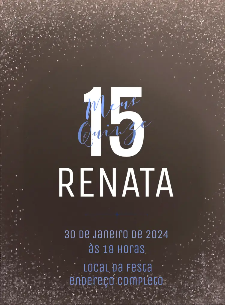 Convite 15 Anos Minimalista Menina