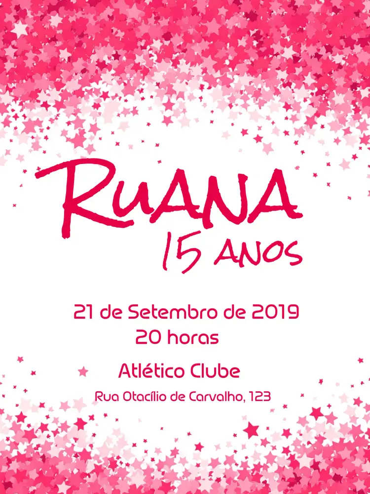 Convite 15 Anos - Rosa Glitter Brilho – tema 15 anos rosa, glitter, elegante, moderno, feminino