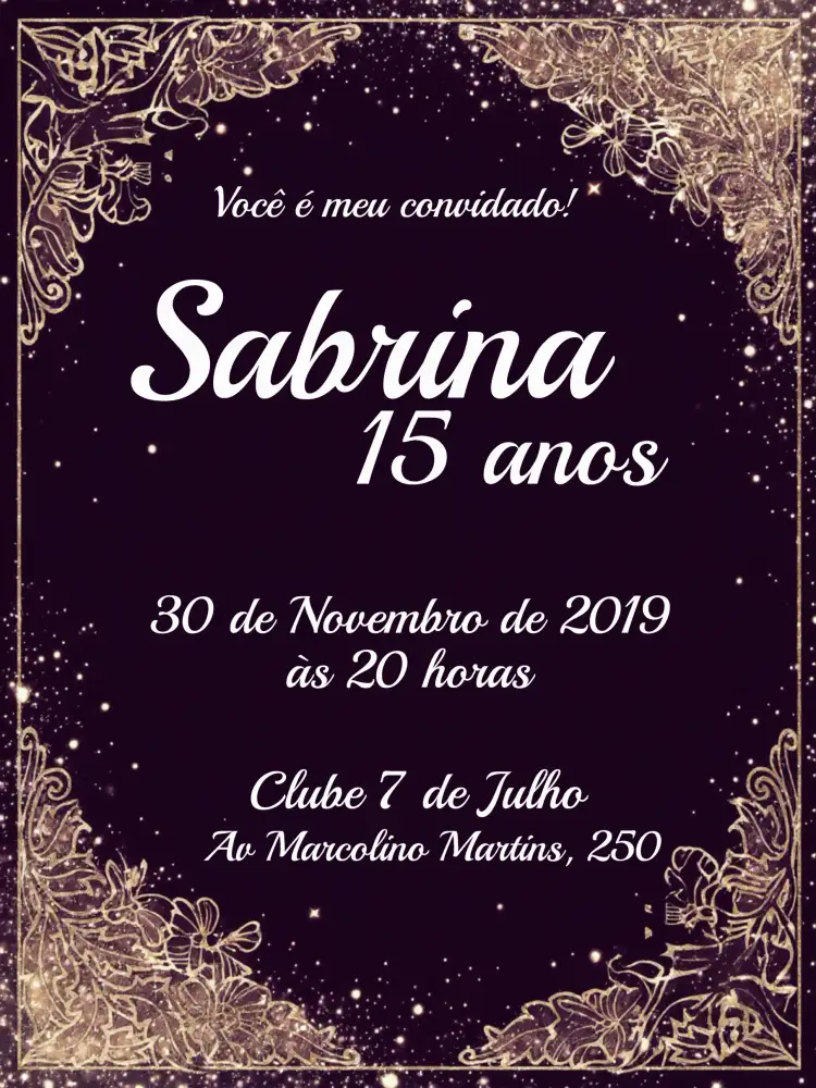 Convite 15 Anos - Roxo E Branco Aabescos – tema 15 anos roxo, branco, floral, elegante, moderno, renda
