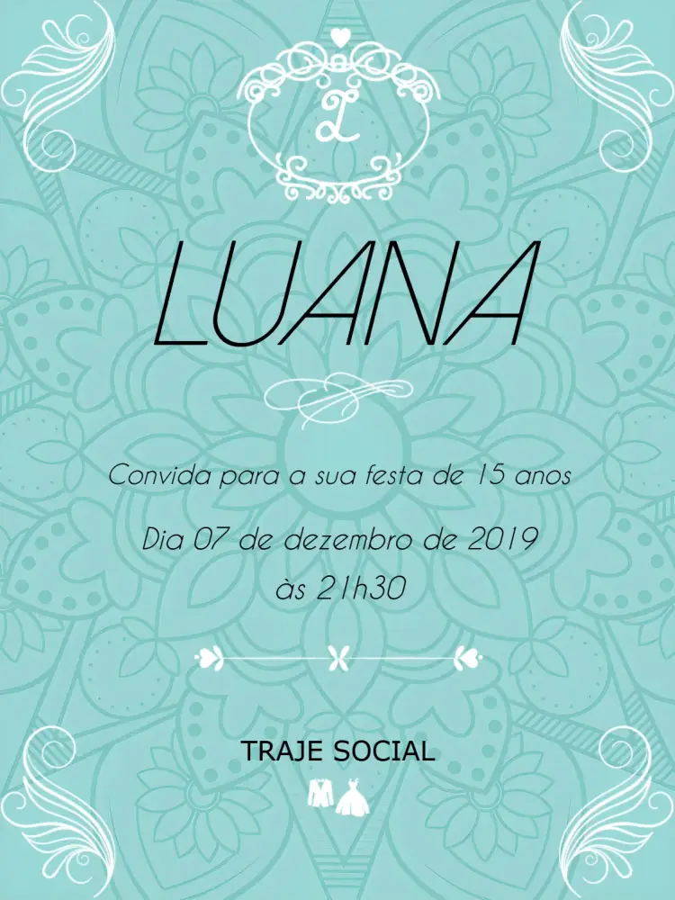 Convite 15 Anos Tiffany Festa