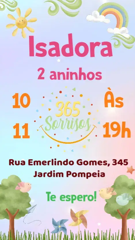 Convite 365 Sorrisos