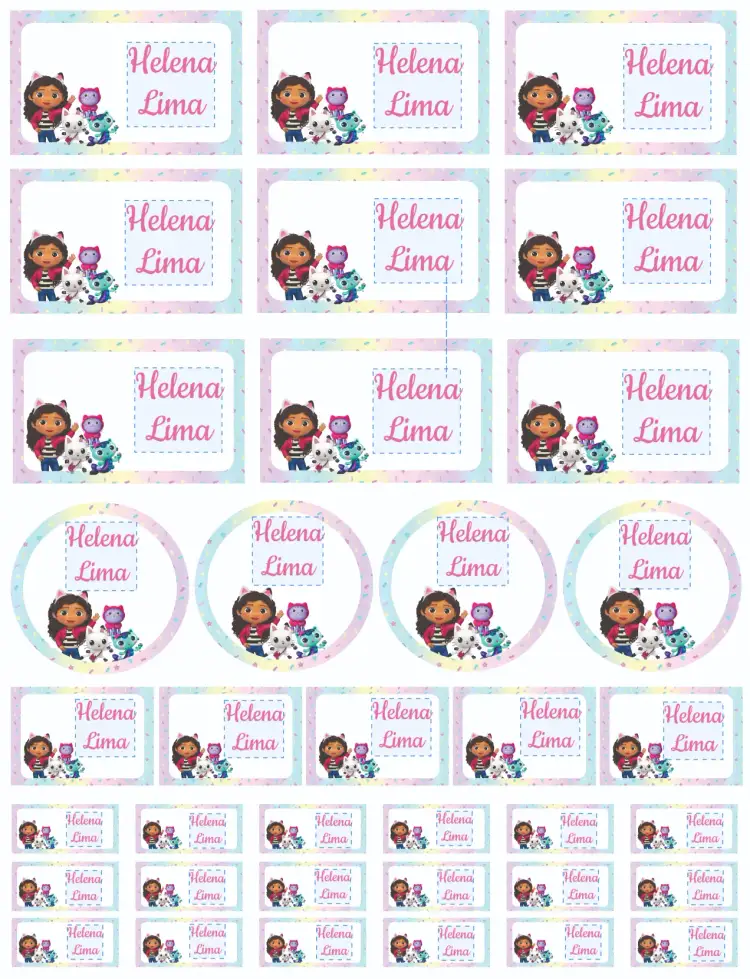 Convite A Casa Mágica da Gabby – tema Cartão colorido, lúdico, fantasia, divertido, infantil, mágico