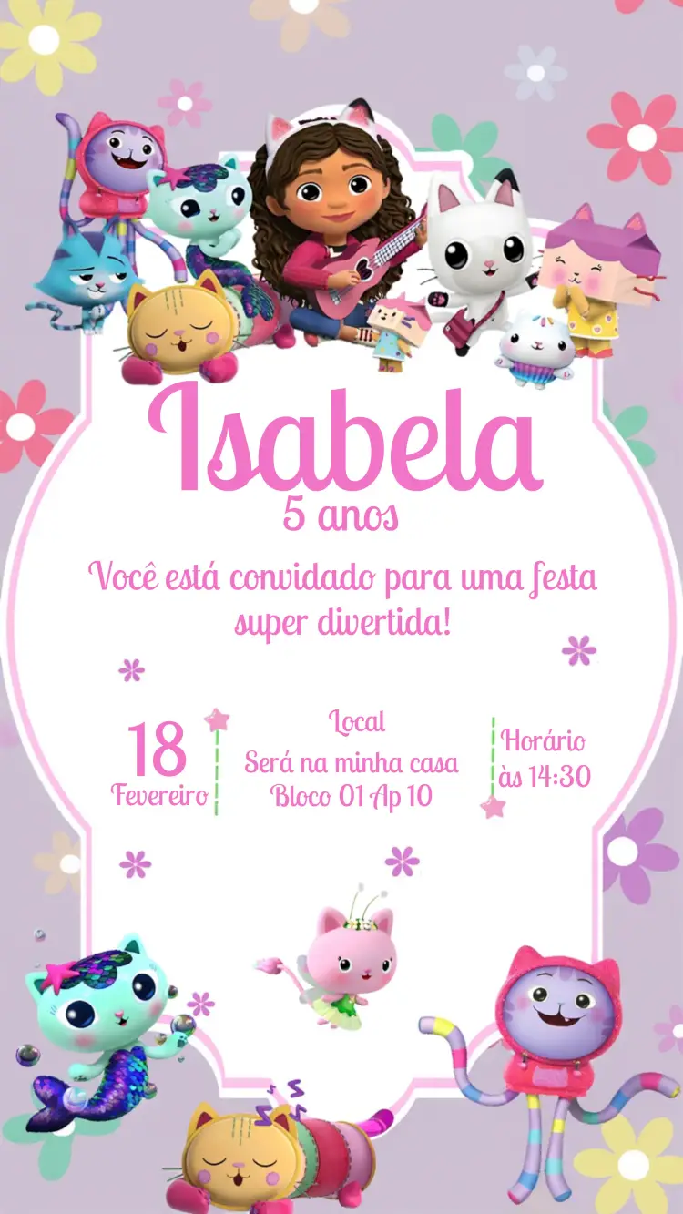Convite A Casa Magica Da Gaby Rosa