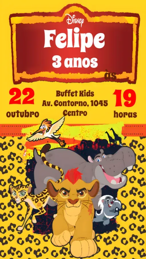 Convite A Guarda do Rei Leão