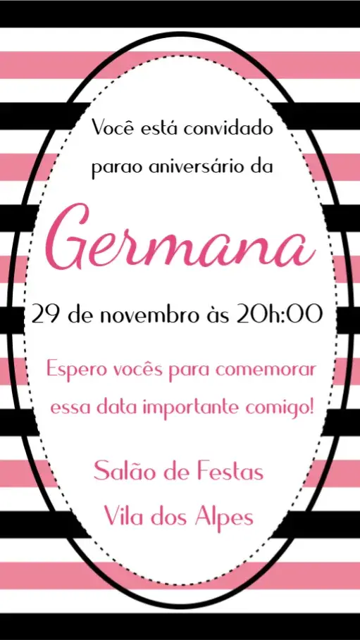 Convite Aniversário Adulto