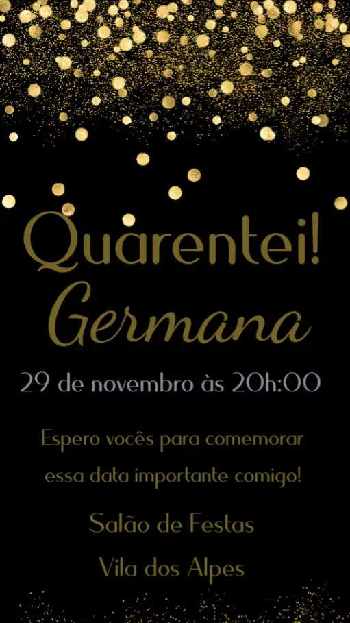Convite Aniversário Adulto