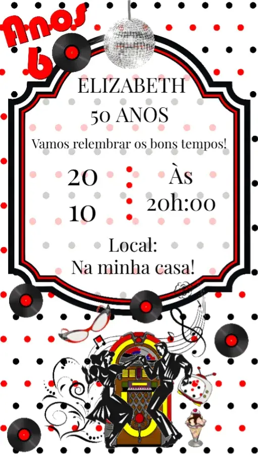 Convite Aniversário Adulto