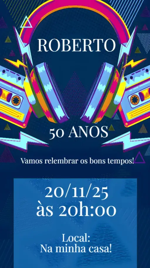 Convite Aniversário Adulto
