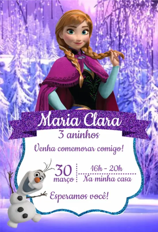 Convite Anna Frozen 1
