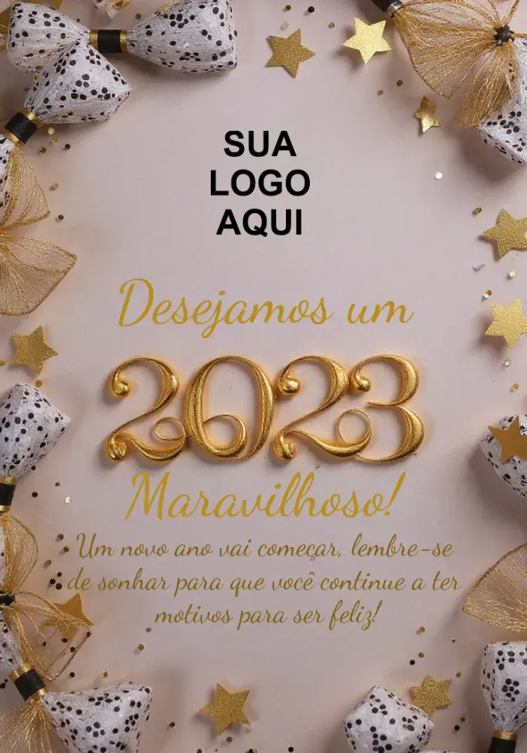Convite Ano Novo 2023 Cinza
