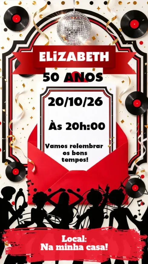 Convite Anos 60