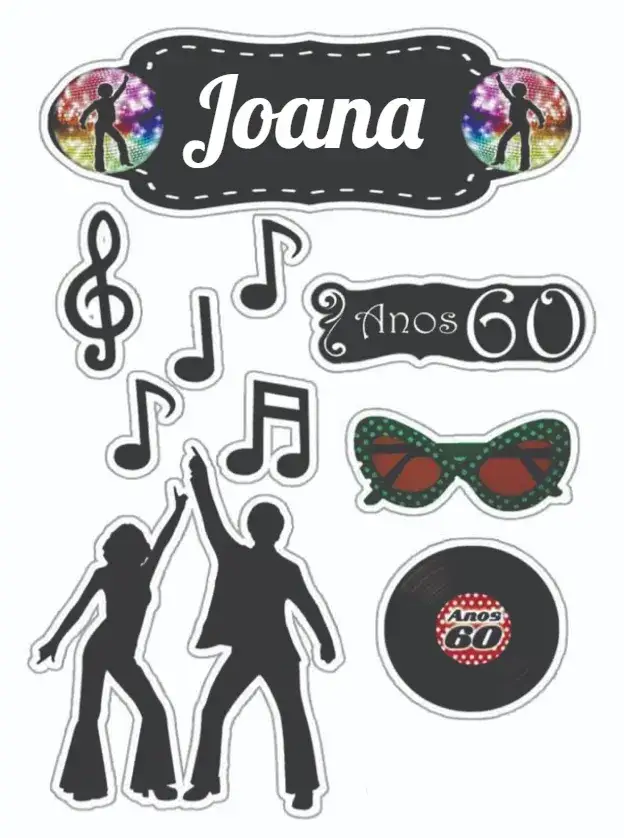 Convite Anos 60 – tema Topo de bolo vintage, colorido, retrô, moderno, divertido
