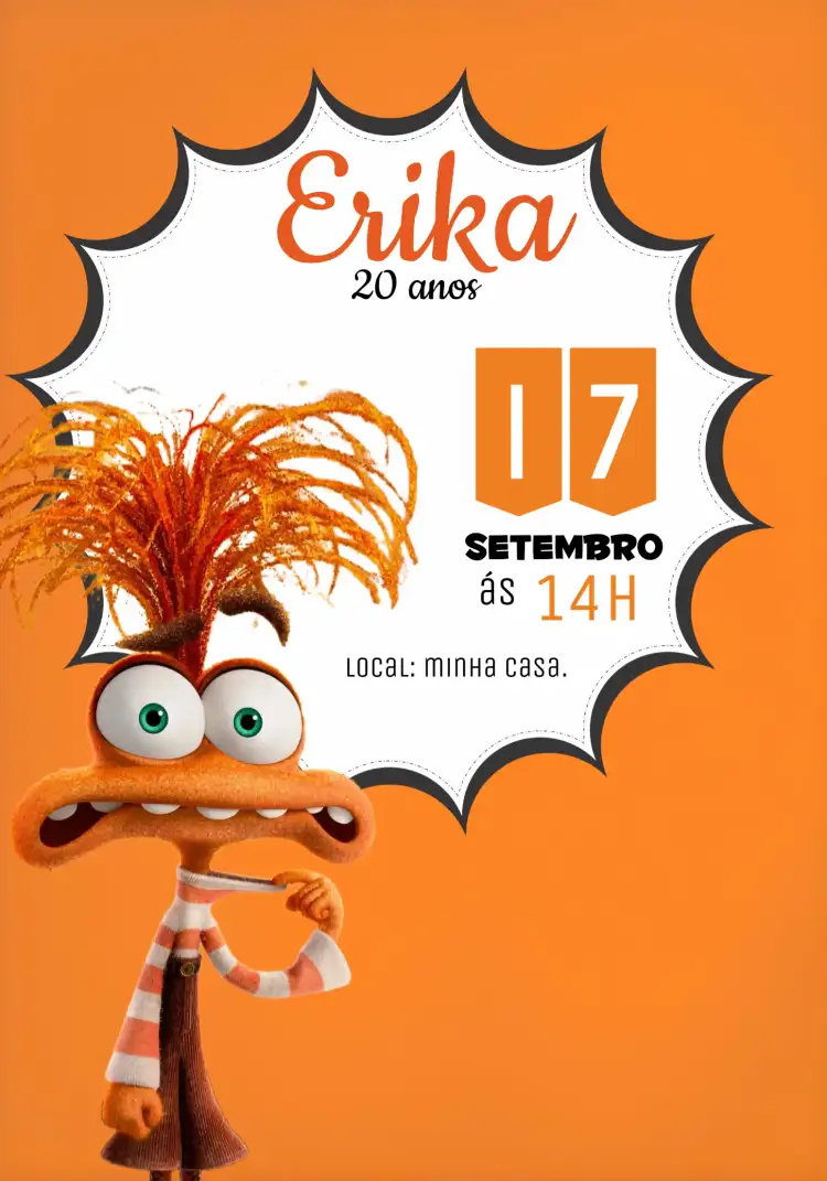 Ansiedade Divertida Mente 2 Preto