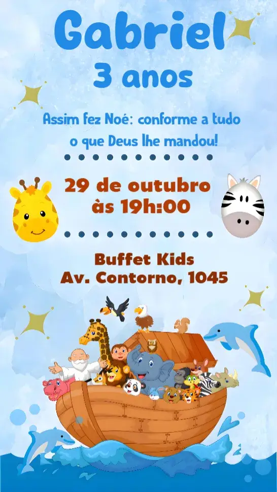 Convite Arca de Noé