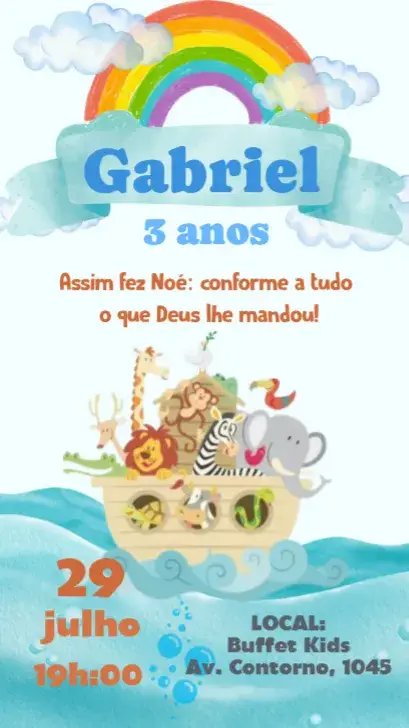 Noah's Ark invitation