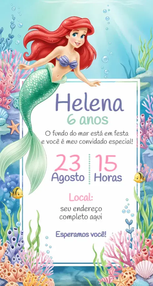Invite Ariel editable and customizable