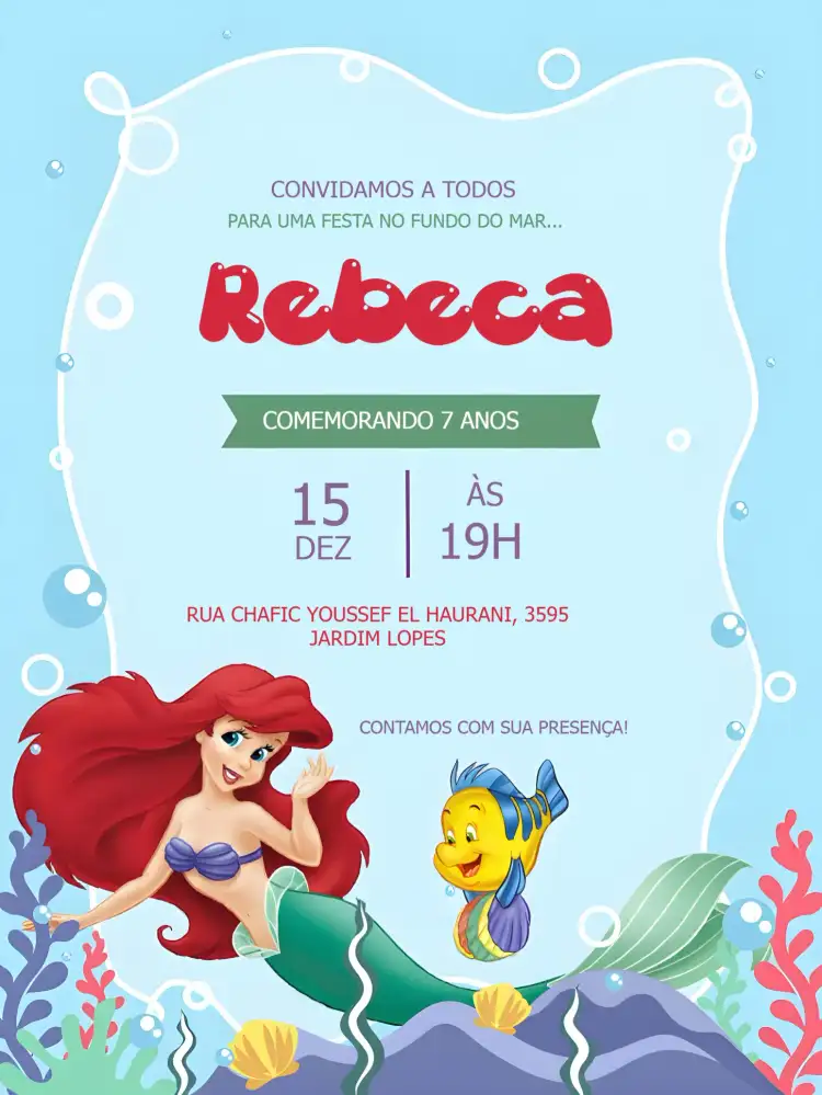 Ariel A Pequena Sereia Do