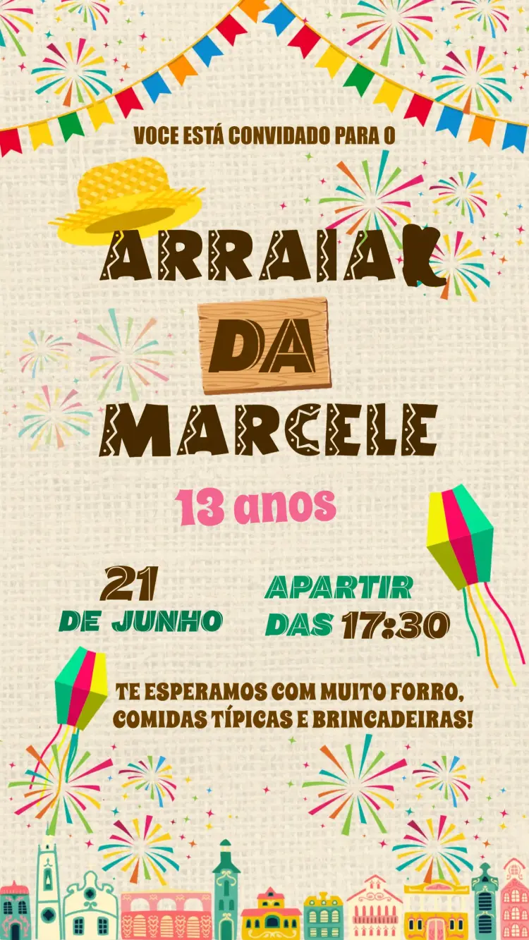 Convite Arraiá São