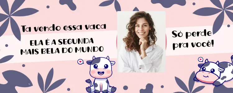 Convite Arte Caneca Amiga Vaca Com Foto Fofa – tema Mais pesquisados delicado, fofo, lúdico, rosa, divertido, amigas