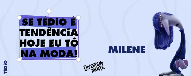 Convite Arte Caneca Divertida Mente 2 Tédio Pixar