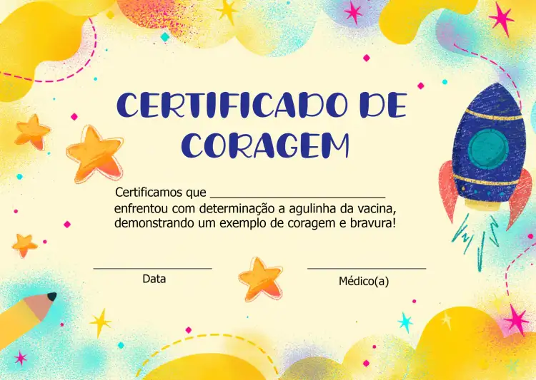 Arte Certificado De Coragem Diploma