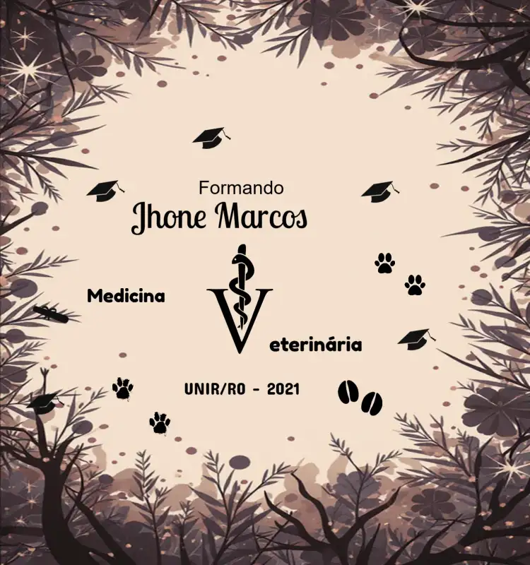 Arte Para Copo Formatura Medicina Veterinária Canudo