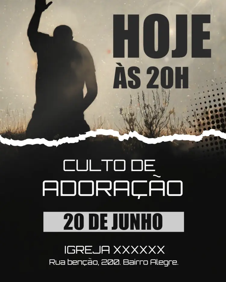 Convite Arte Para Culto De Adoração Igreja Flyer